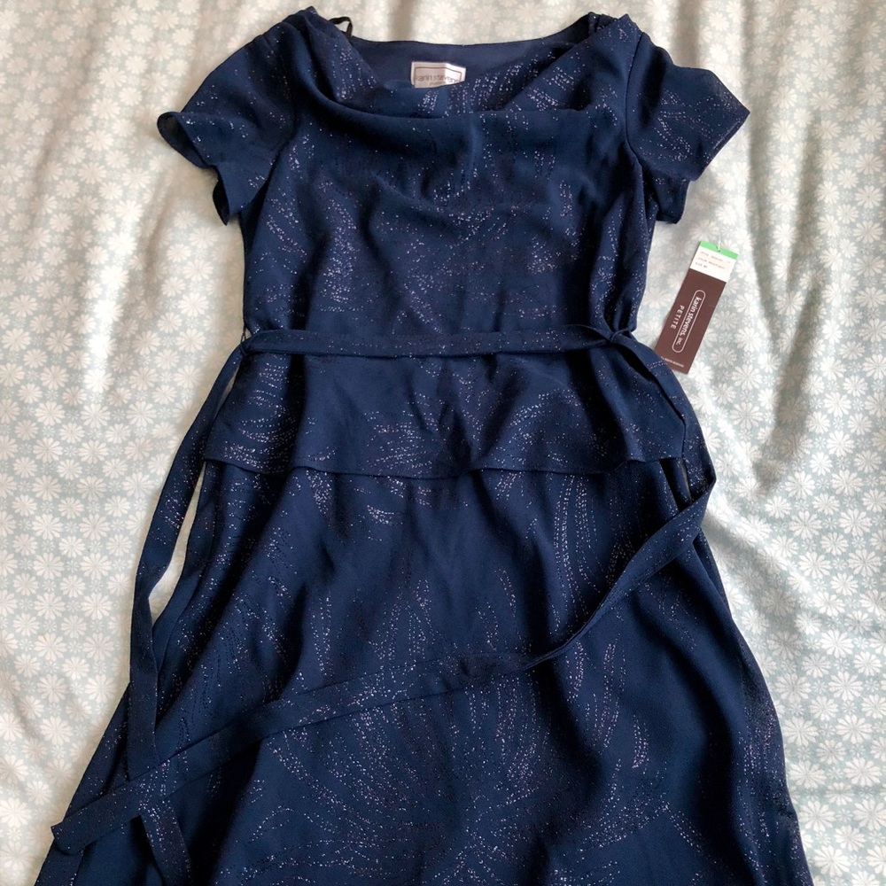 NWT Karin Stephens Navy Blue Dress